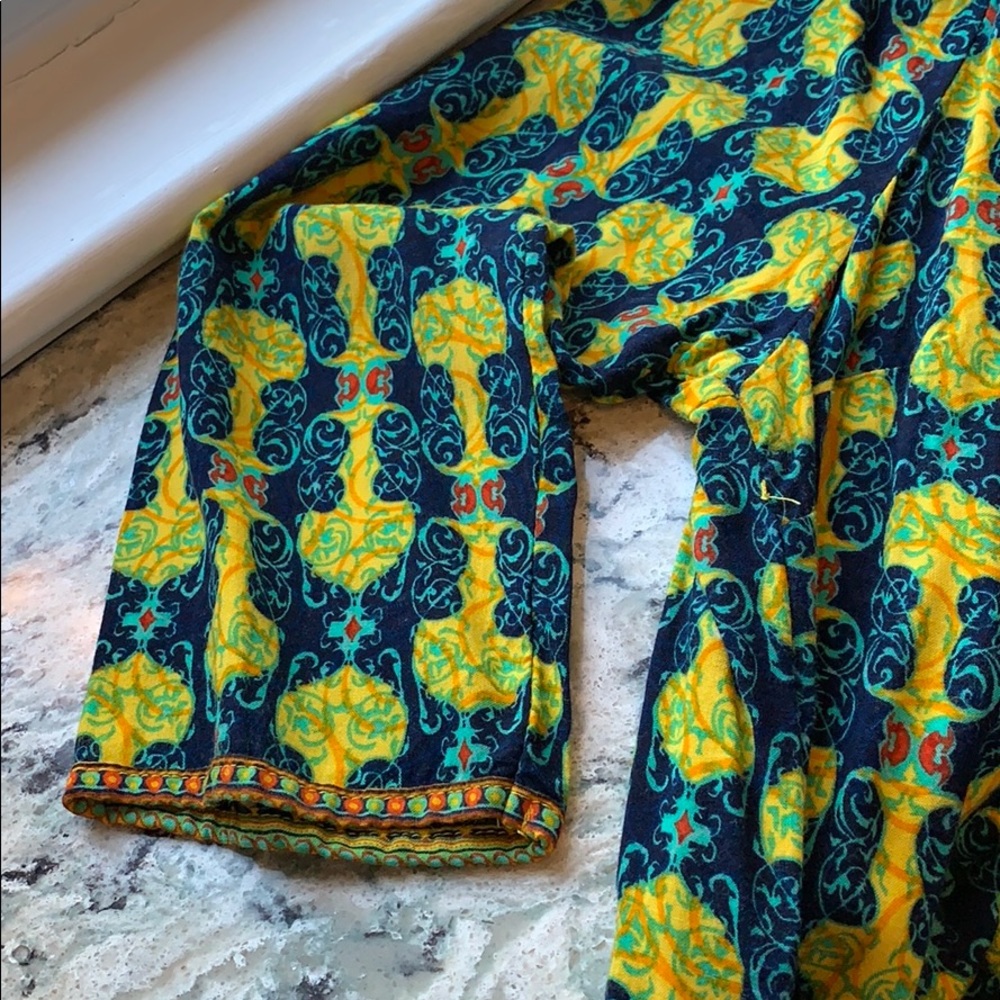 Yellow tribal print 3/4 sleeve Avon Dress Medium - Picture 6 of 8